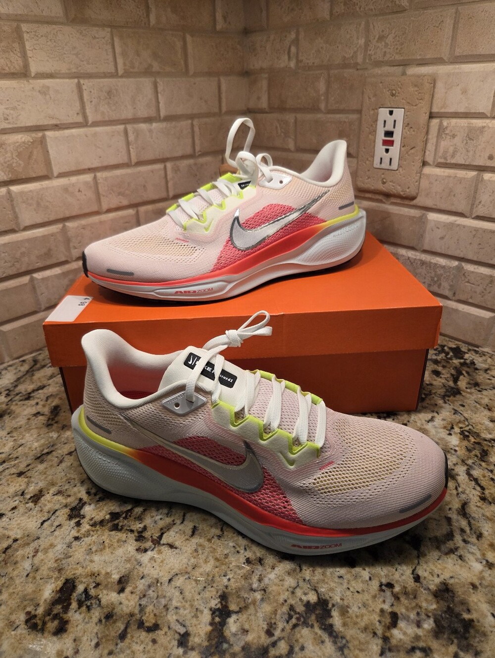 Nike Air Zoom Pegasus 41 Running Shoes Summit White/Bright Crimson Colorway